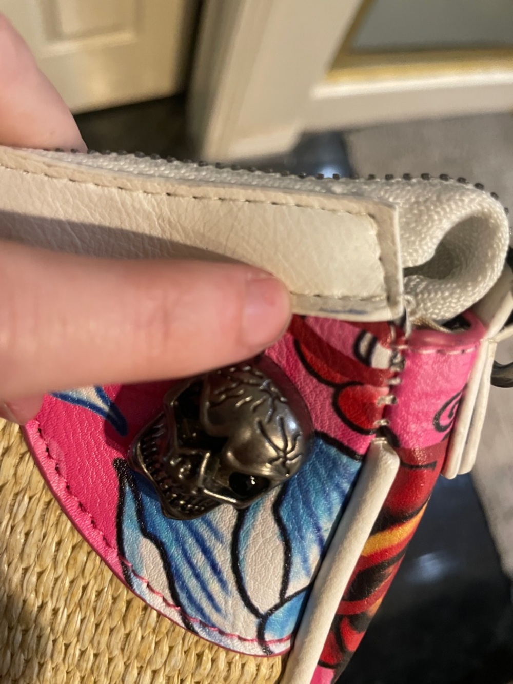 Ed Hardy Straw Hobo Bag (with crossbody strap) - Picture 9 of 9